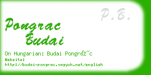 pongrac budai business card